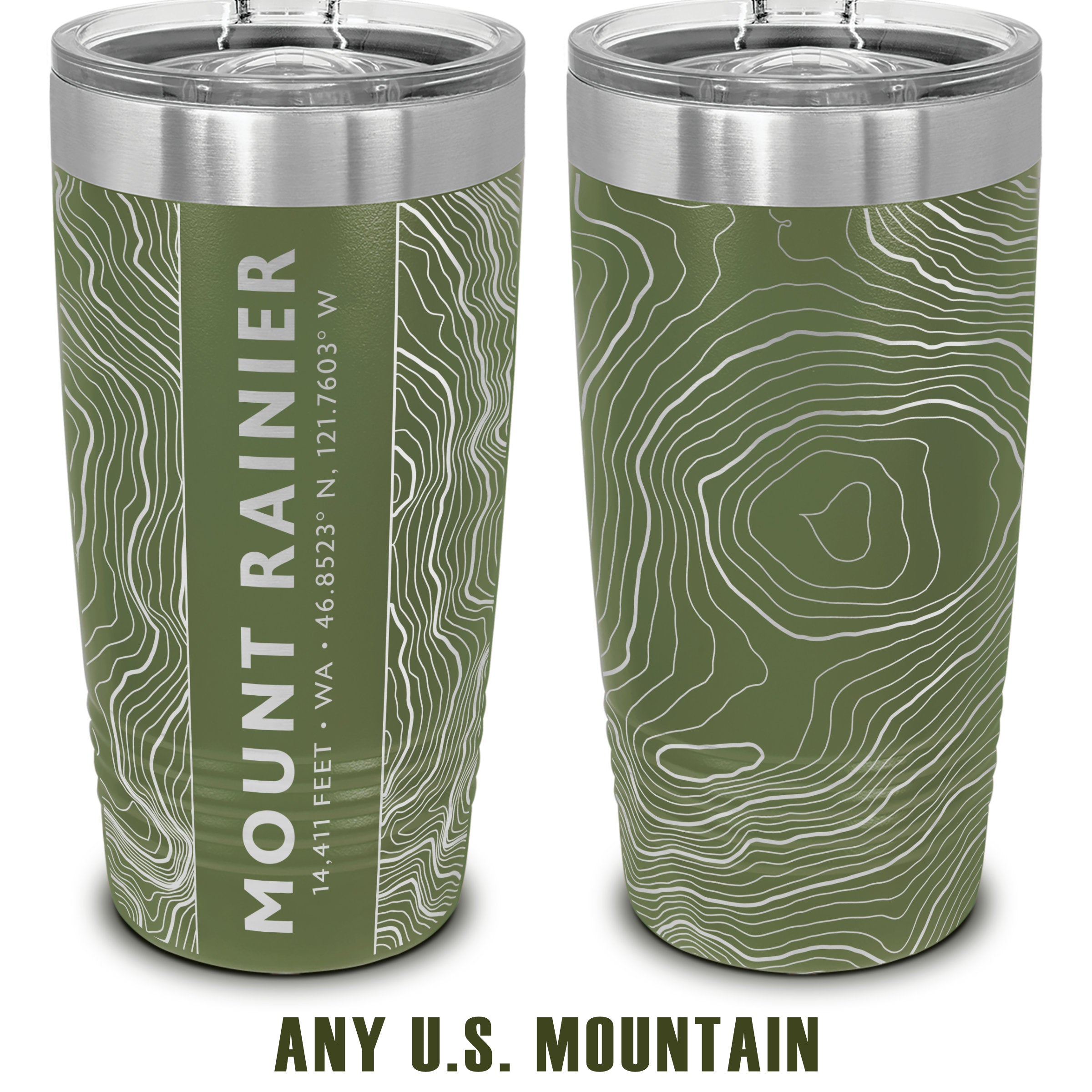 Custom Topographic Map Tumbler