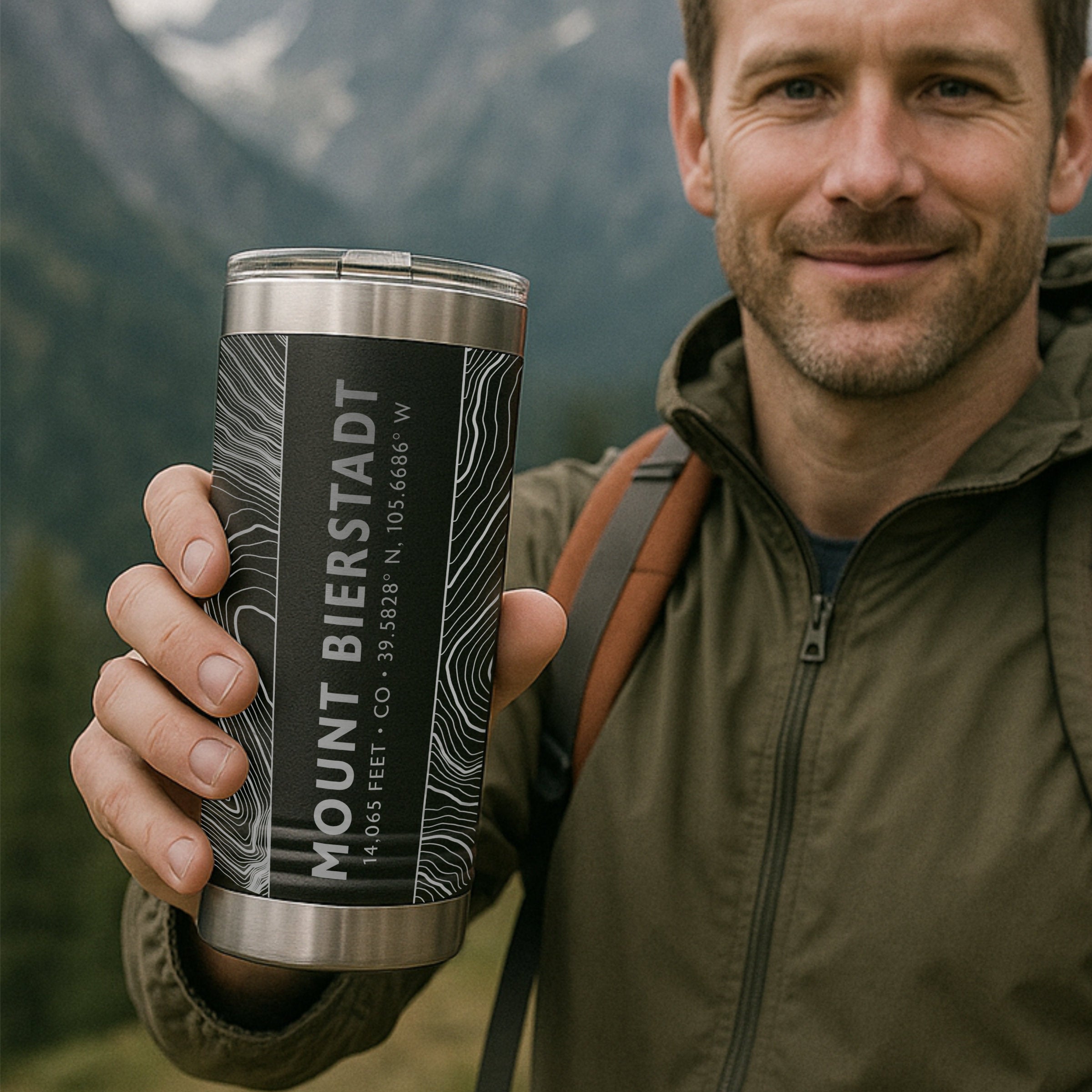 Custom Topographic Map Tumbler