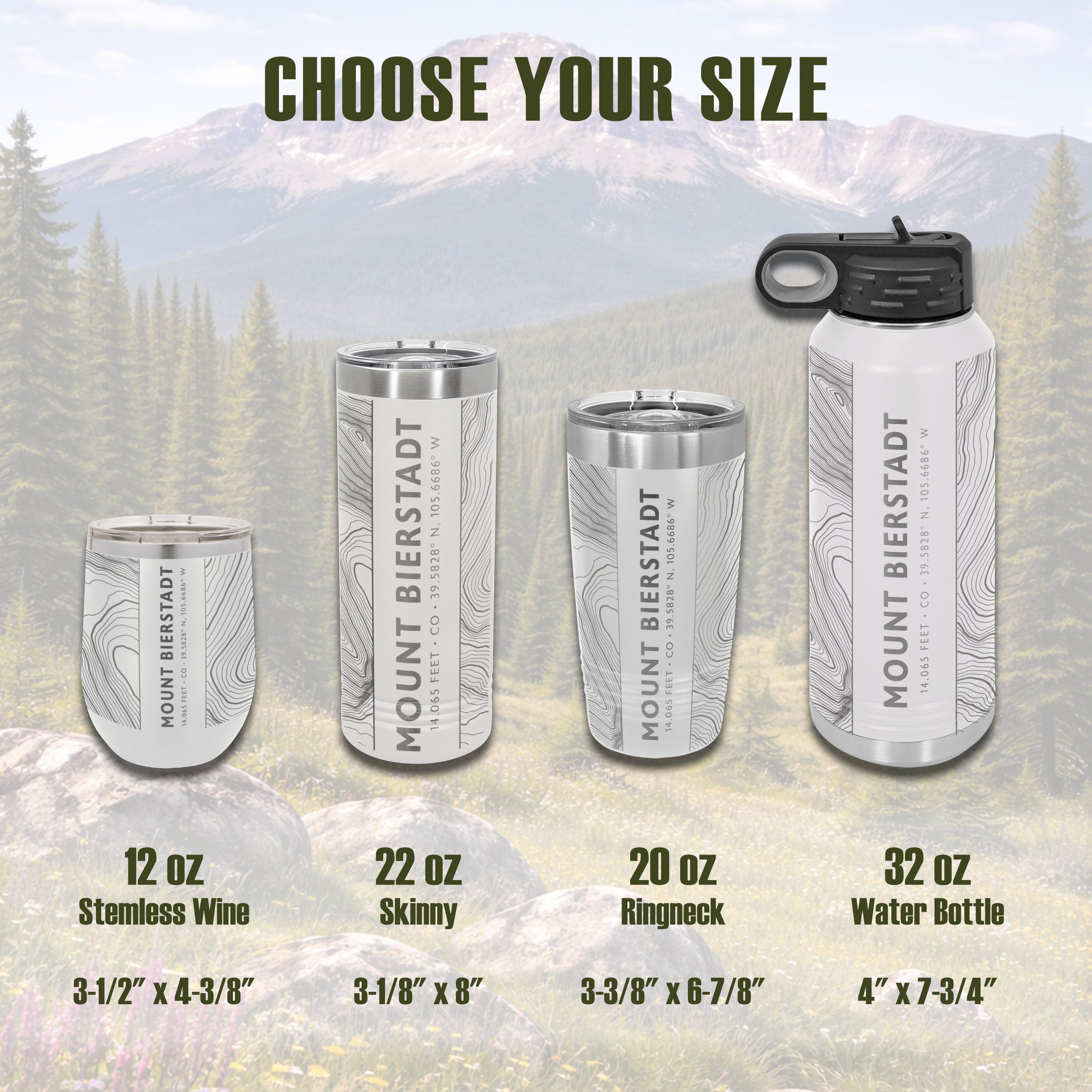 Custom Topographic Map Tumbler