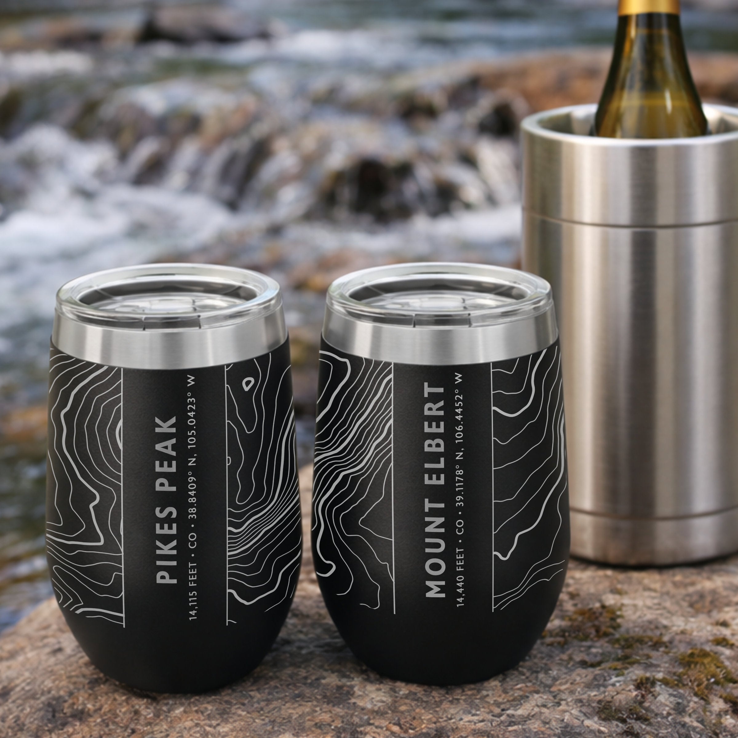 Custom Topographic Map Tumbler
