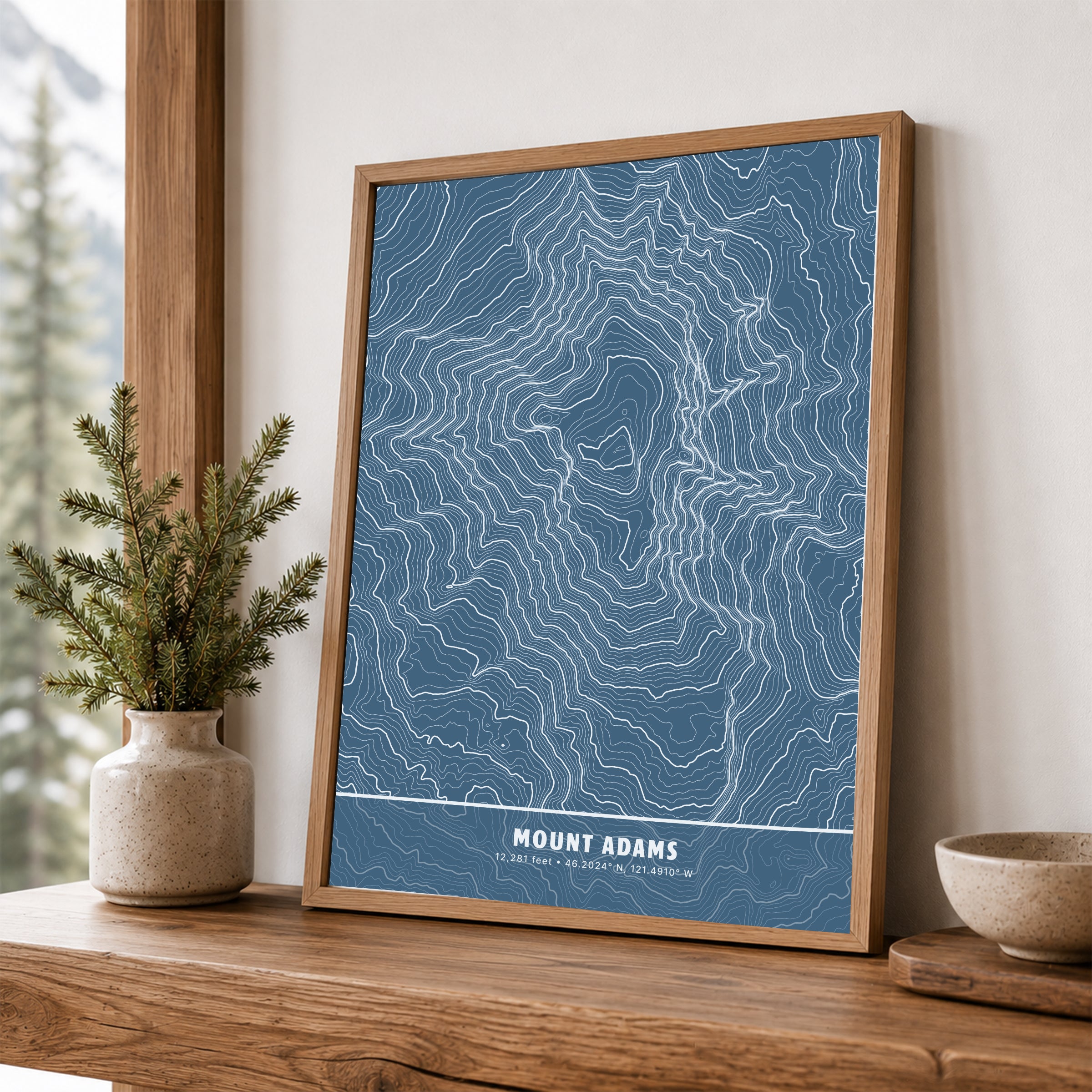Custom Topographic Map Wall Art – Any U.S. Mountain