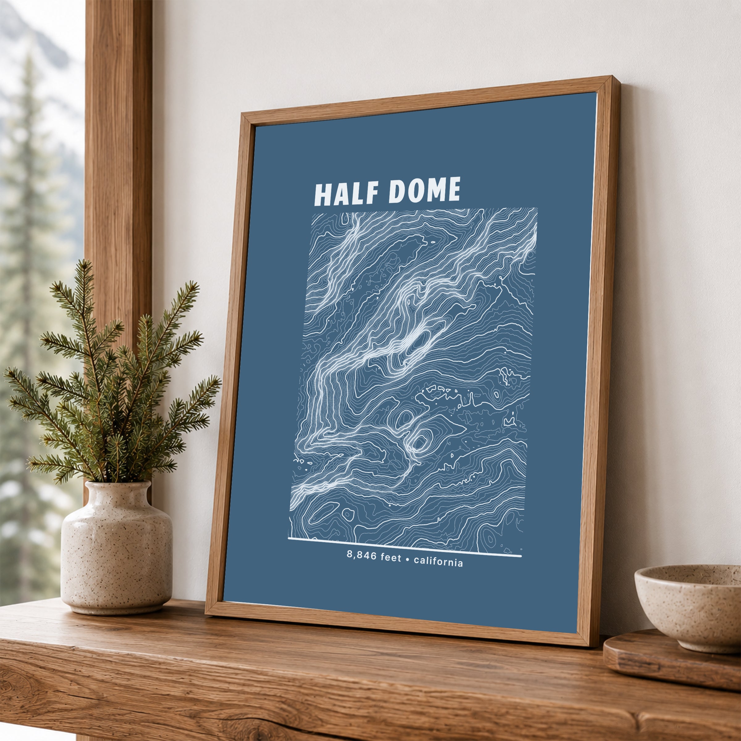 Custom Mountain Summit Topographic Print - Any U.S. Mountain