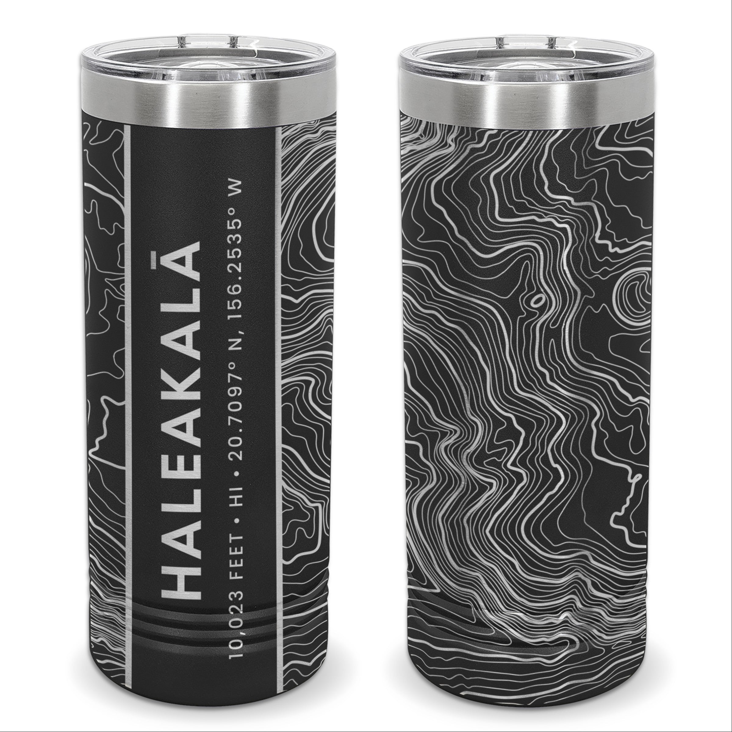 Mountain Topographic Map - 22oz Skinny Tumbler - Any U.S. Mountain