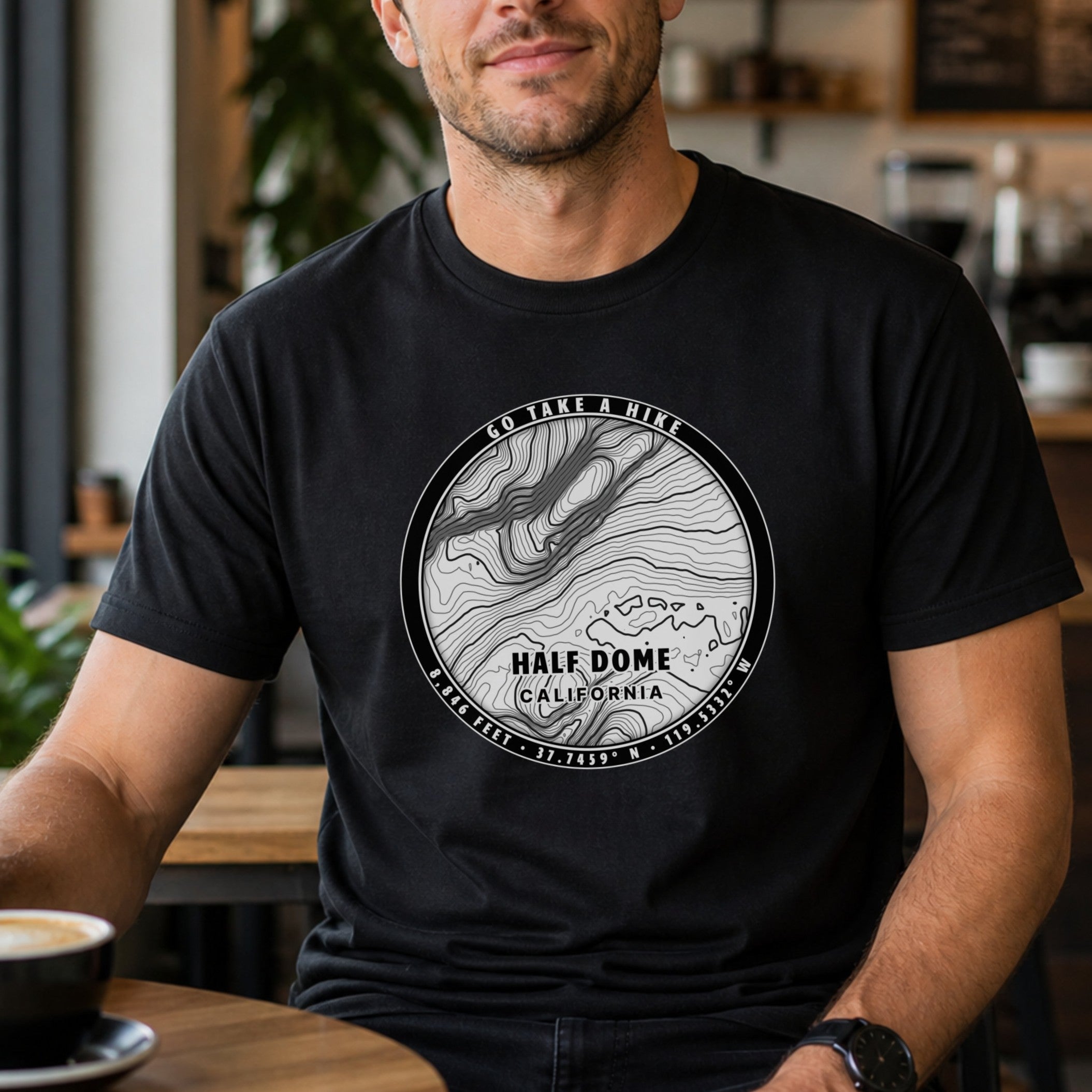 Custom Topographic Mountain T-Shirts - Any U.S. Mountain