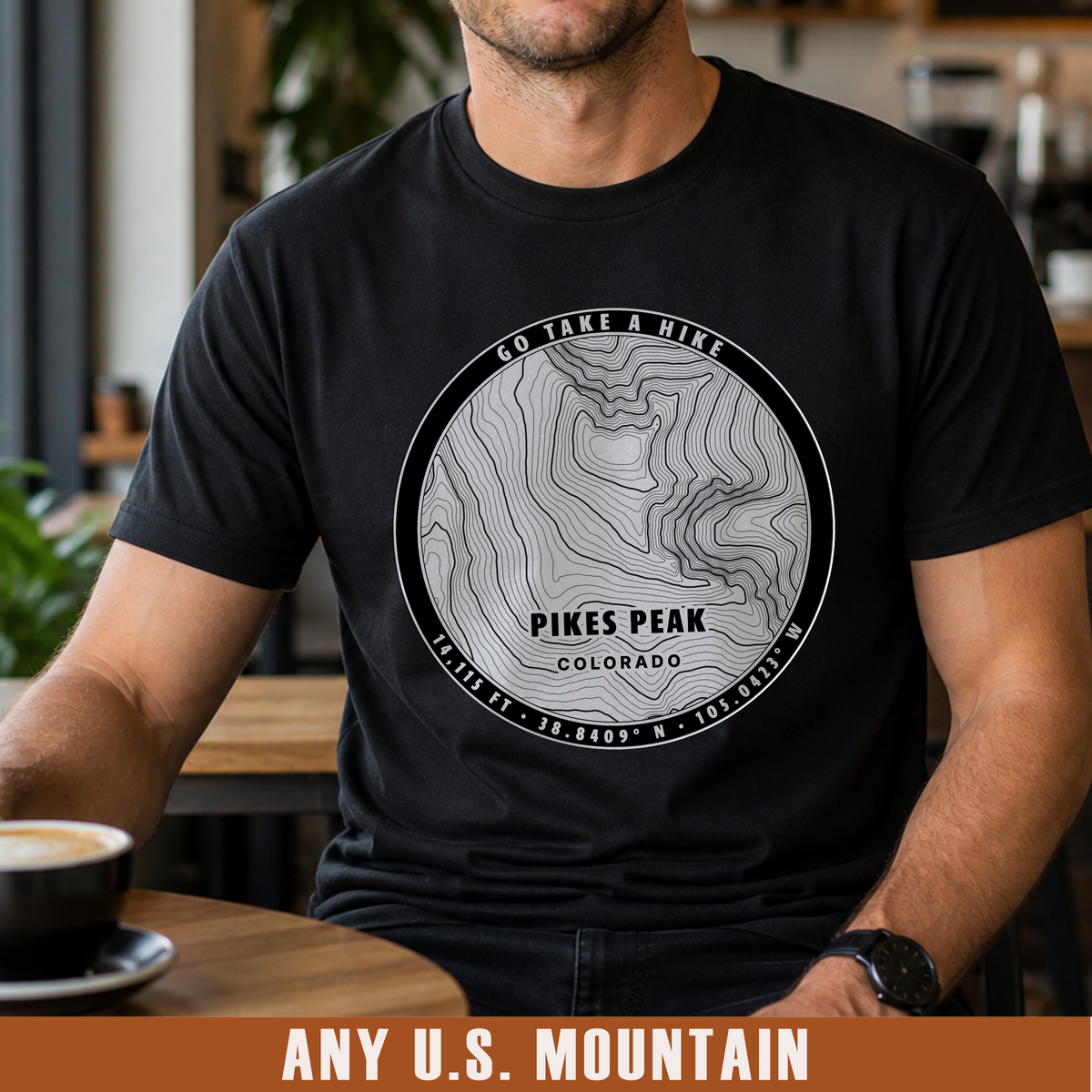 Custom Mountain Hiking Badge Shirt – Any U.S. Mountain