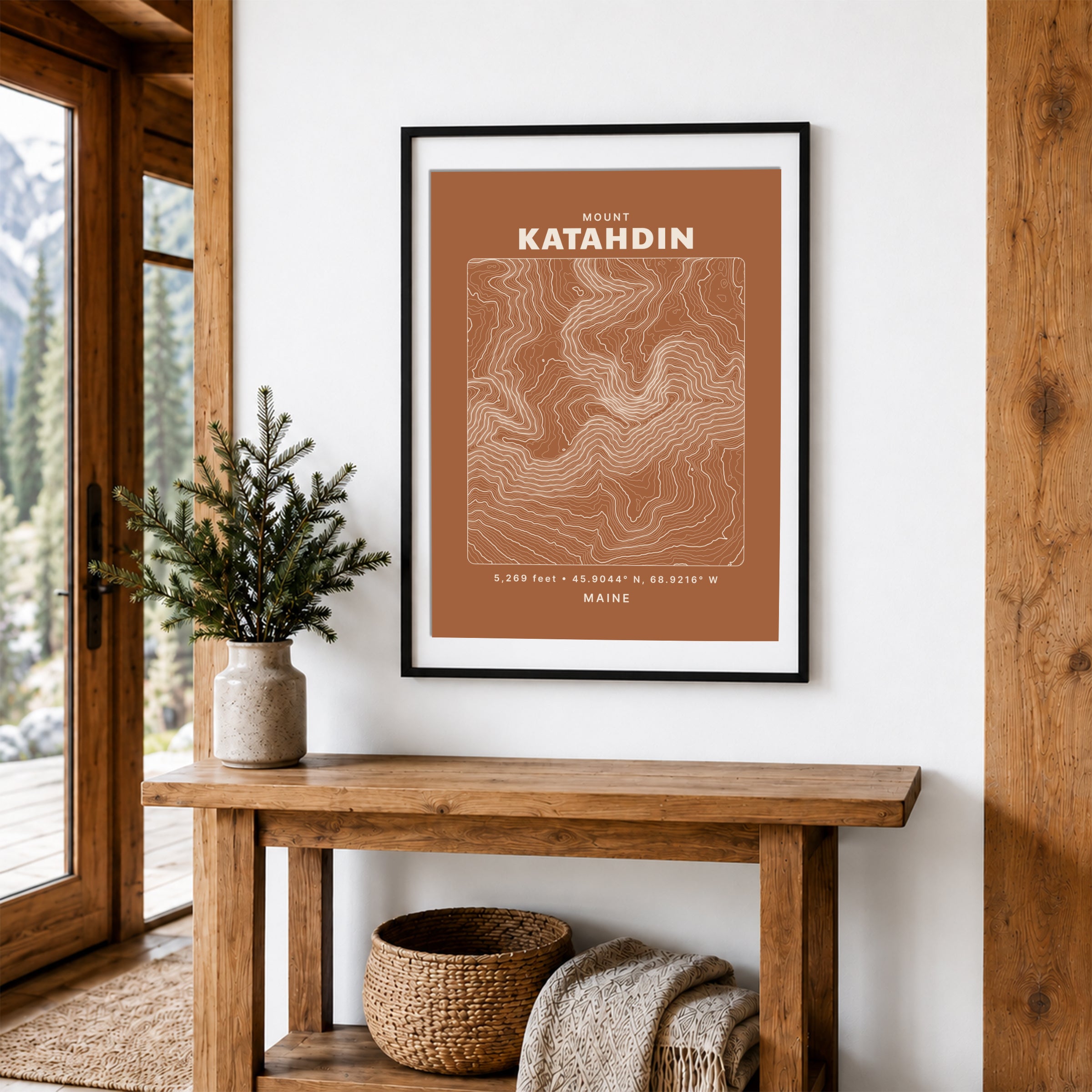 Custom Mountain Topographic Print - Classic Map Style - Any U.S. Mountain