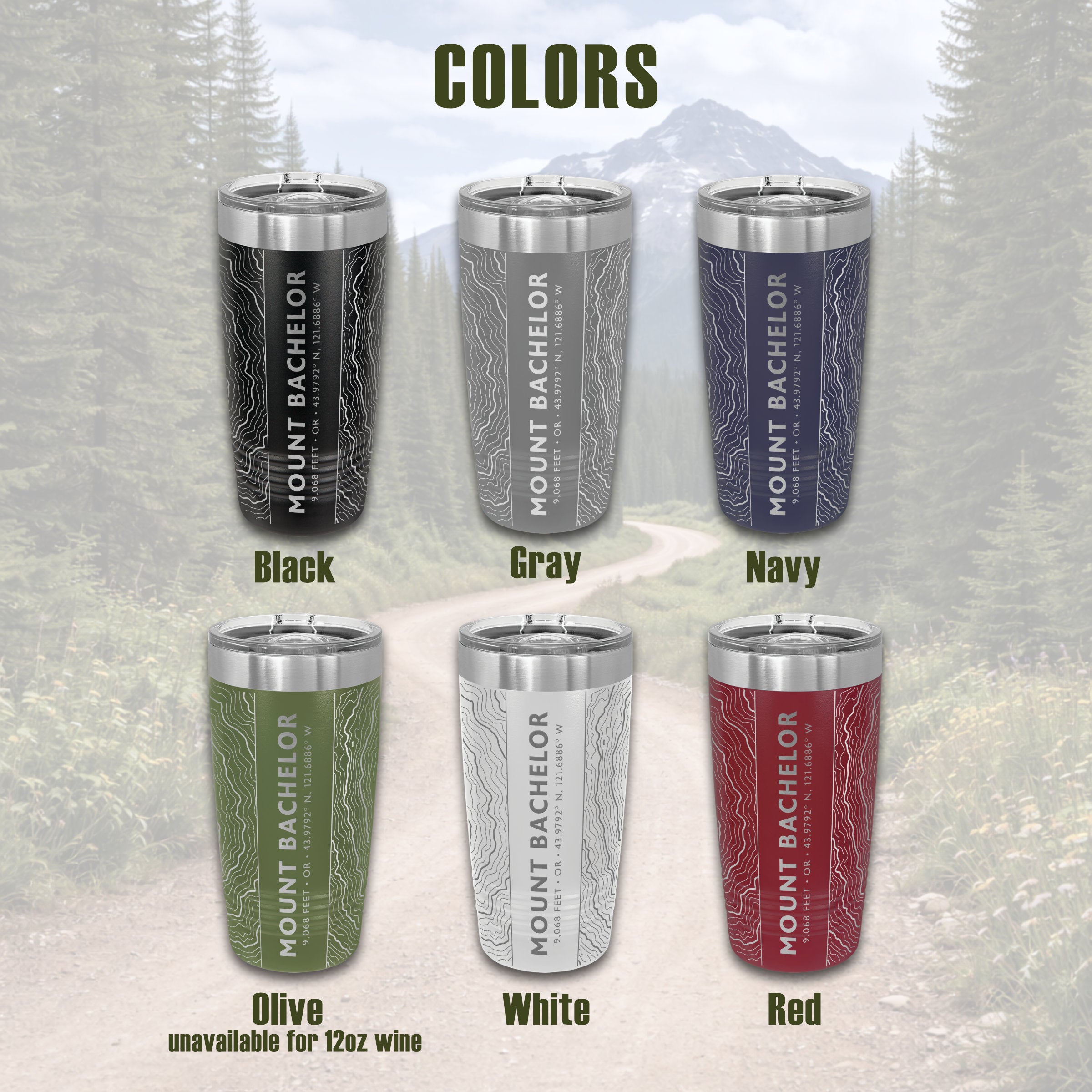 Custom Topographic Map Tumbler