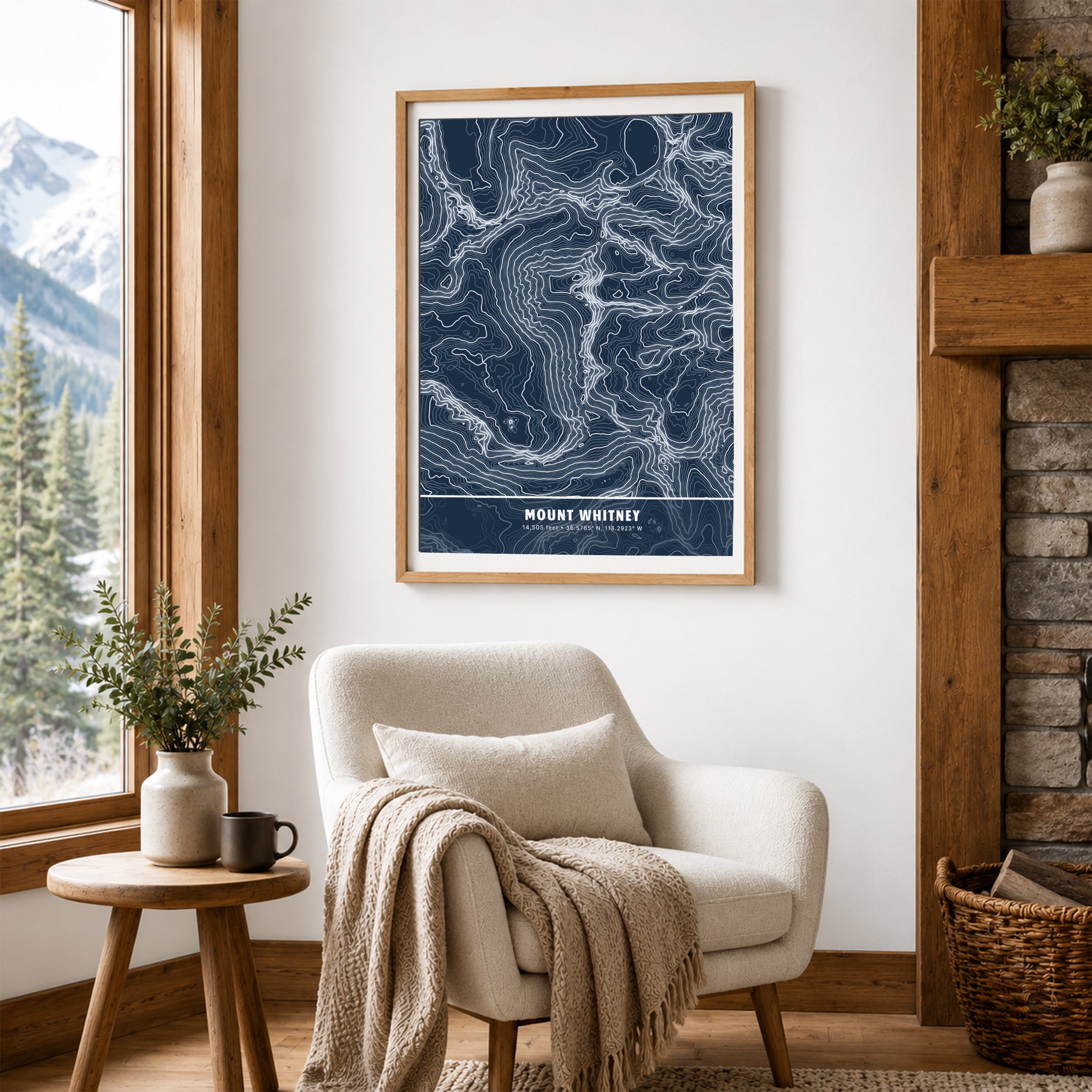 Custom Topographic Map Wall Art – Any U.S. Mountain