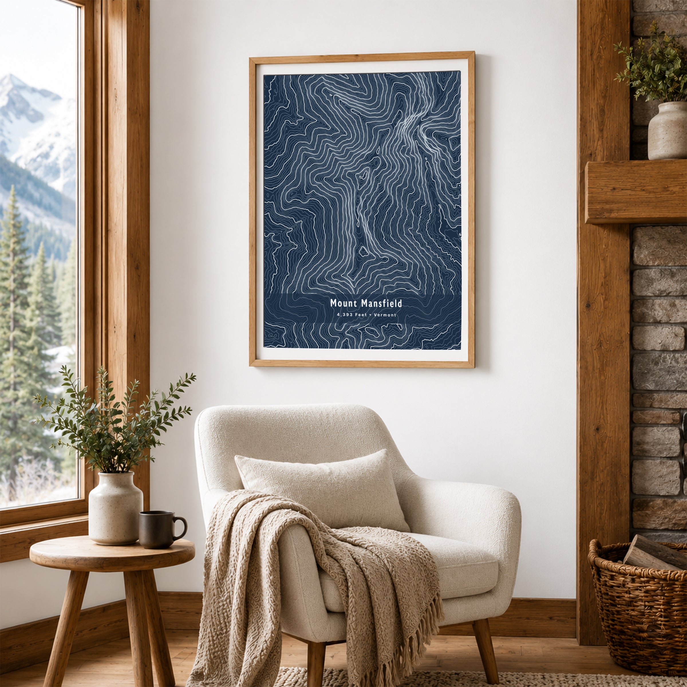 Custom Mountain Contour Map Print - Any U.S. Mountain
