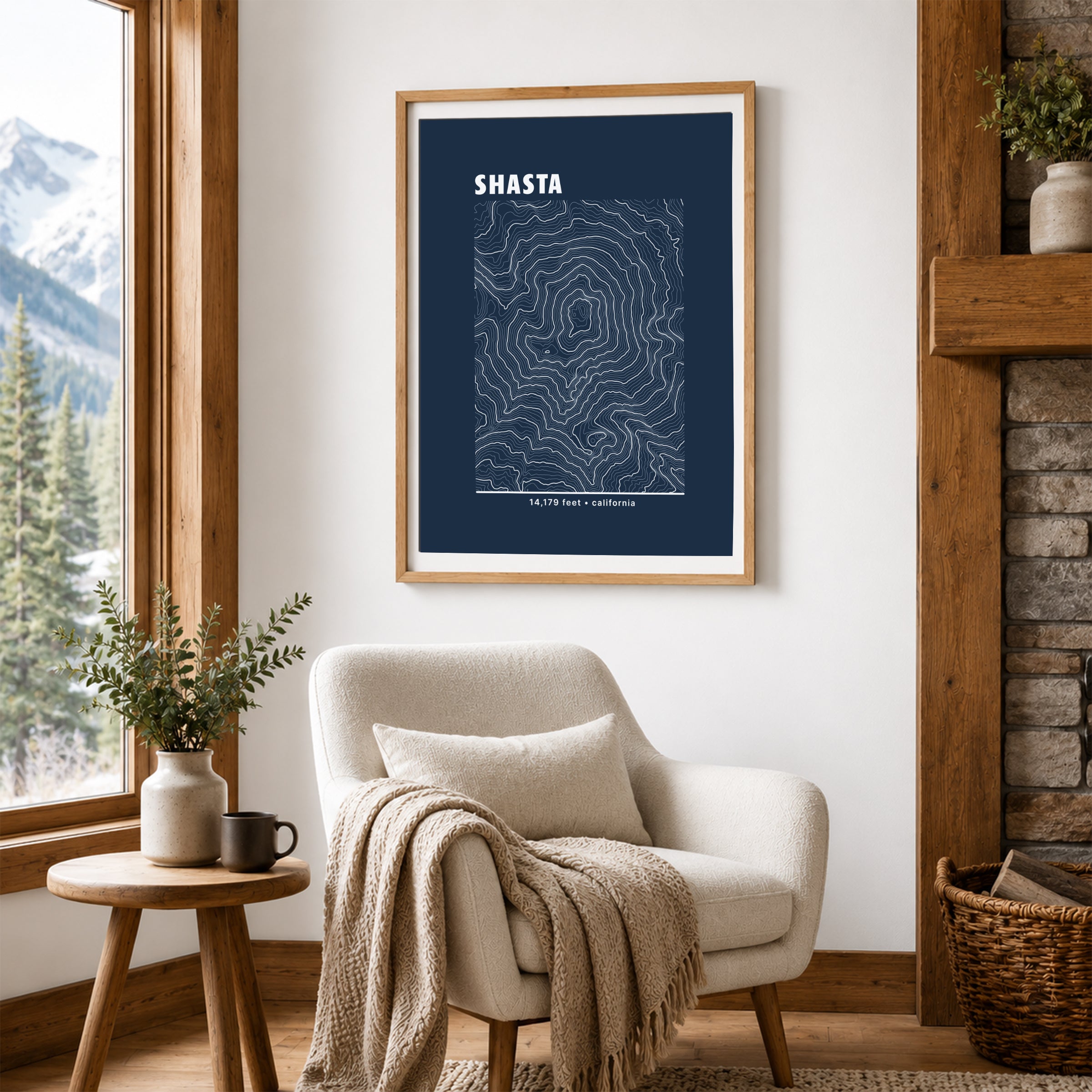 Custom Mountain Summit Topographic Print - Any U.S. Mountain