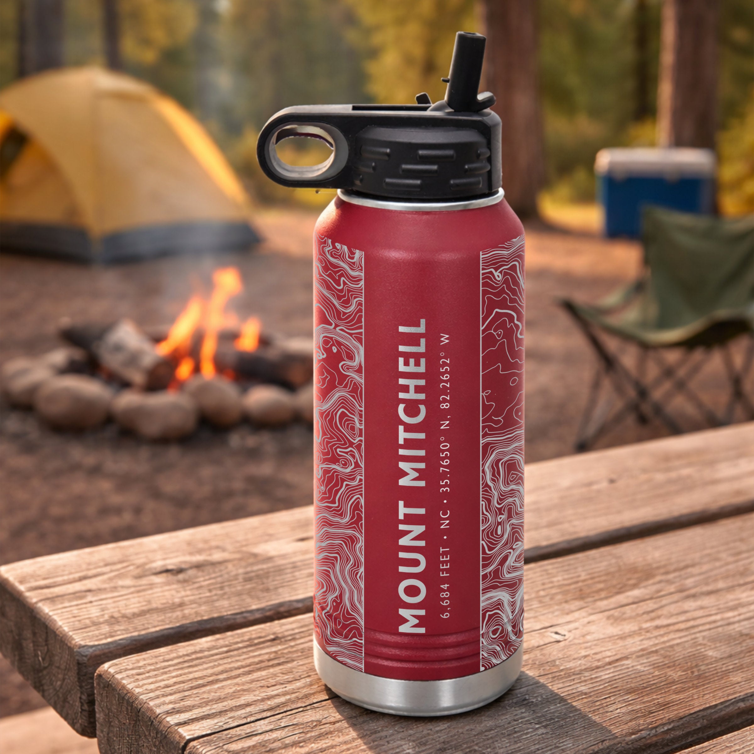 Custom Topographic Map Tumbler