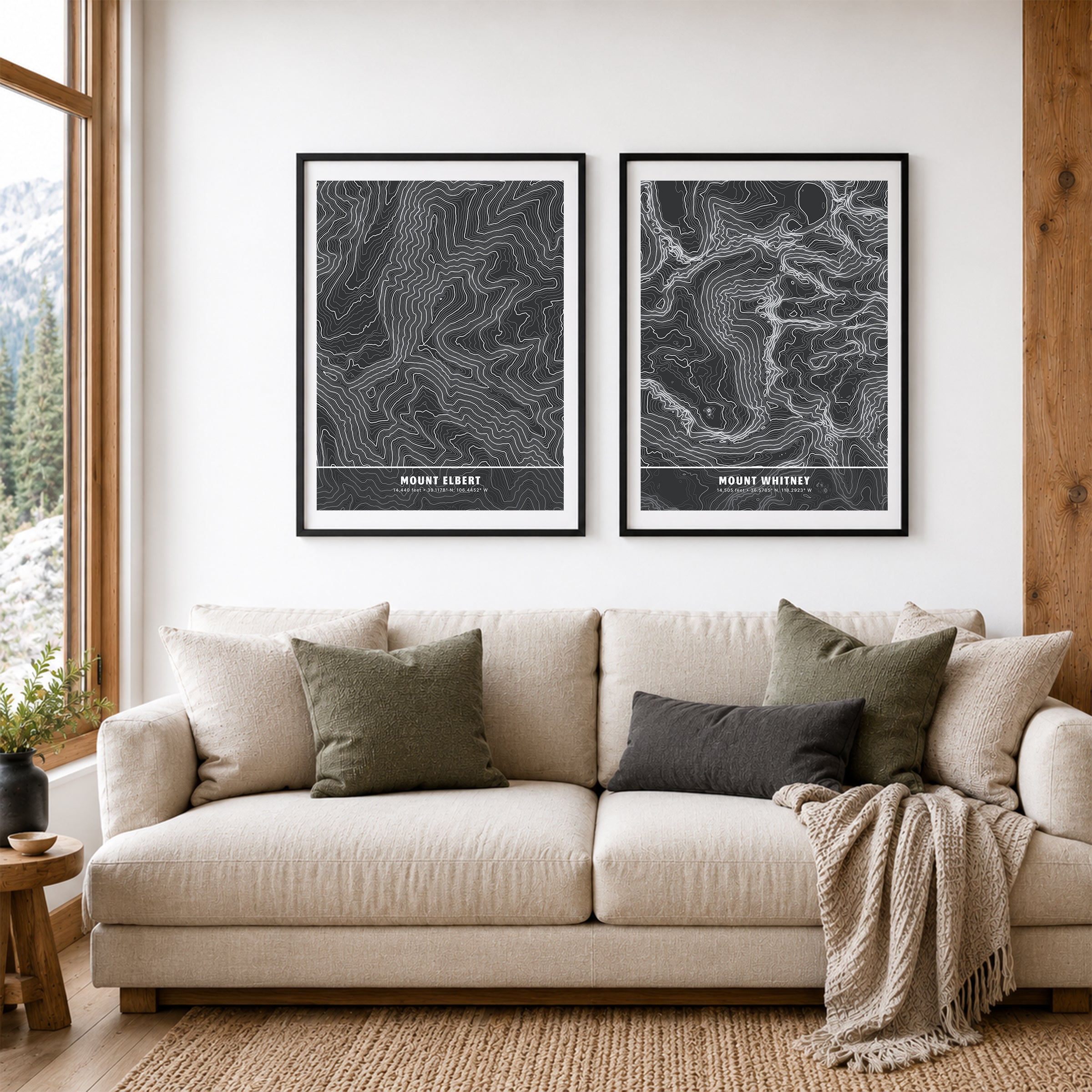 Custom Topographic Map Wall Art – Any U.S. Mountain