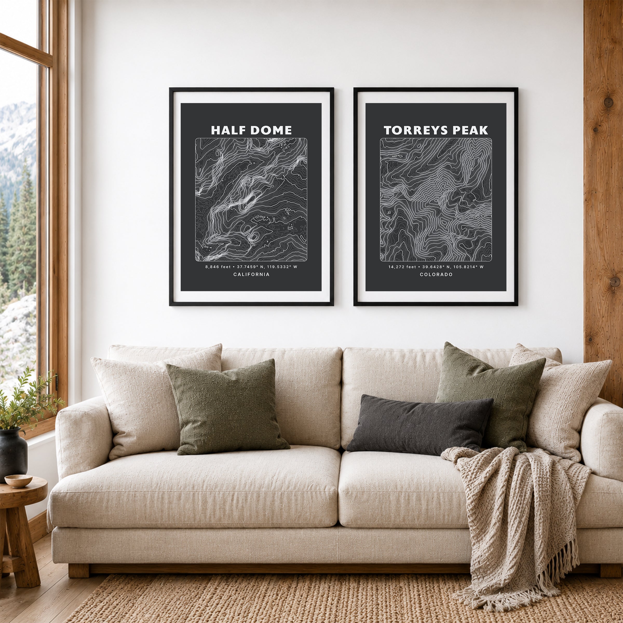 Custom Mountain Topographic Print - Classic Map Style - Any U.S. Mountain