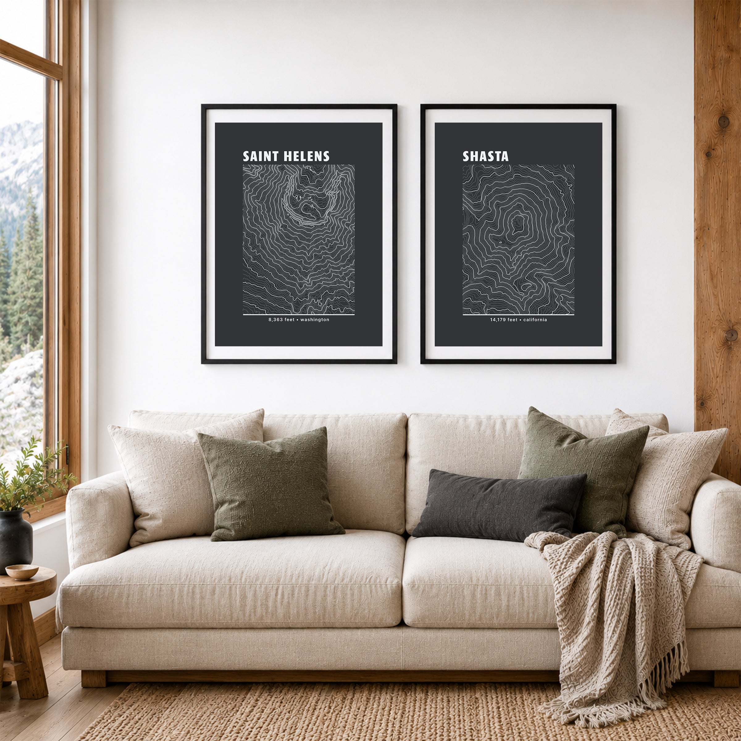Custom Mountain Summit Topographic Print - Any U.S. Mountain